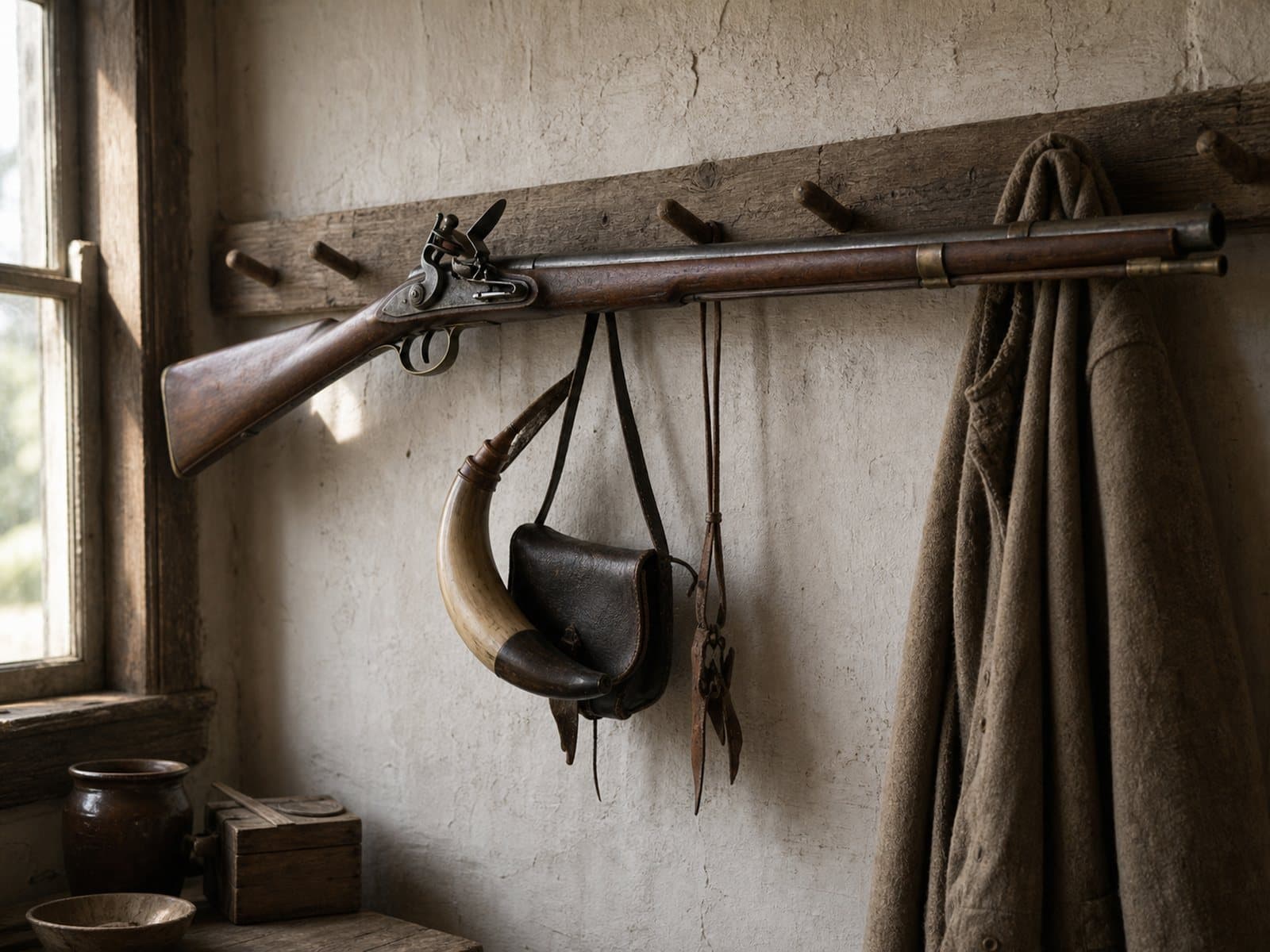 A musket from over the hearth