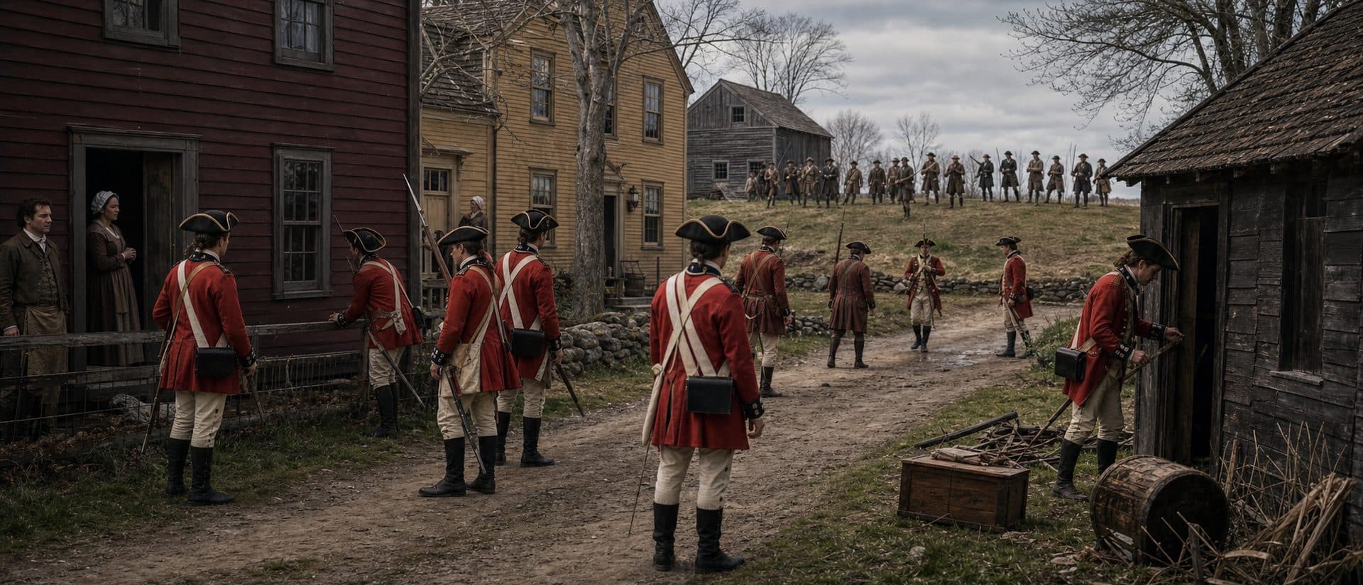Forewarned, Concord had hidden or moved most military supplies. Militia converged from surrounding towns through the morning.
