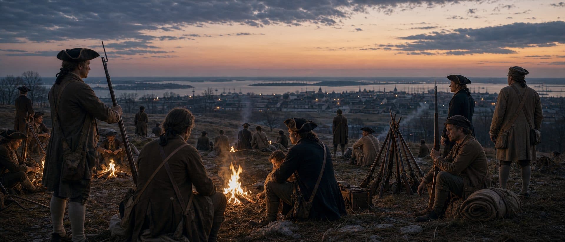 The survivors withdrew into Boston; colonial militia besieged the city. The Revolutionary War had begun. [N] years ago.