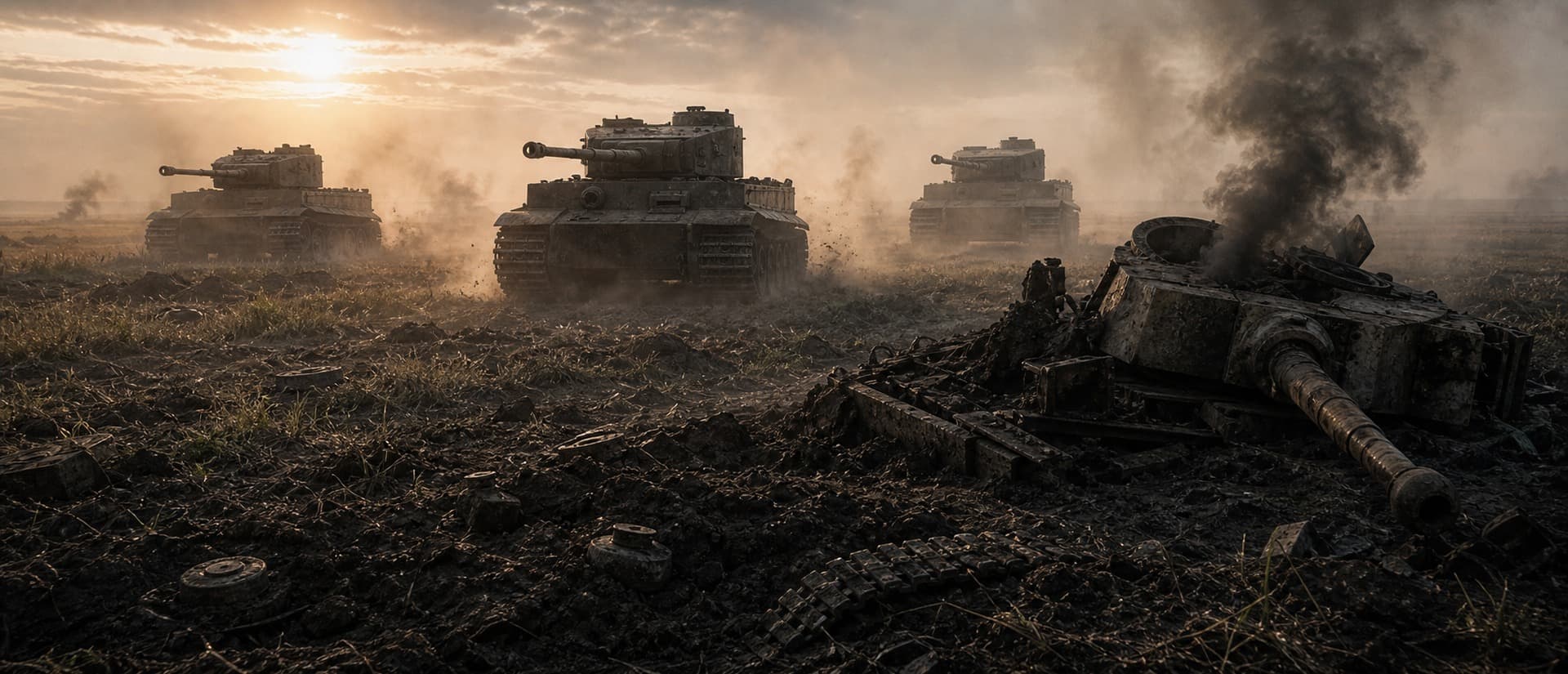 The German Tiger I's 88mm gun could penetrate T-34 armor beyond 1,000 m; the new Panther suffered heavy mechanical failures in its combat debut at Kursk.