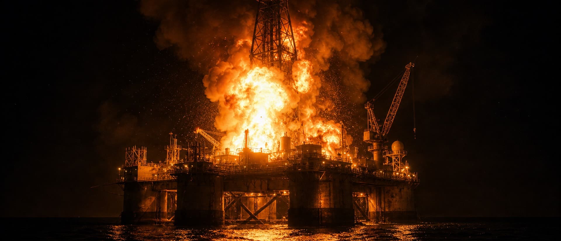 ~9:49 p.m.: Methane gas ignites — the first explosion tears through the rig, 20 April 2010.
