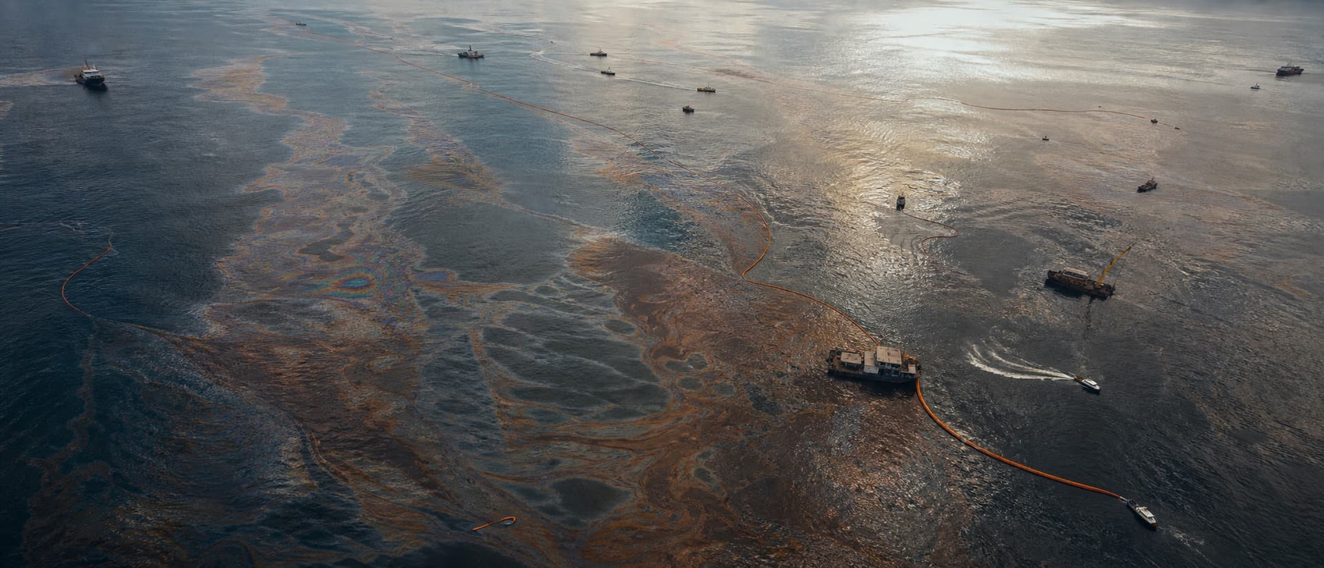 Weeks 1–12: containment attempts fail; dispersants are deployed; the slick spreads across the Gulf.