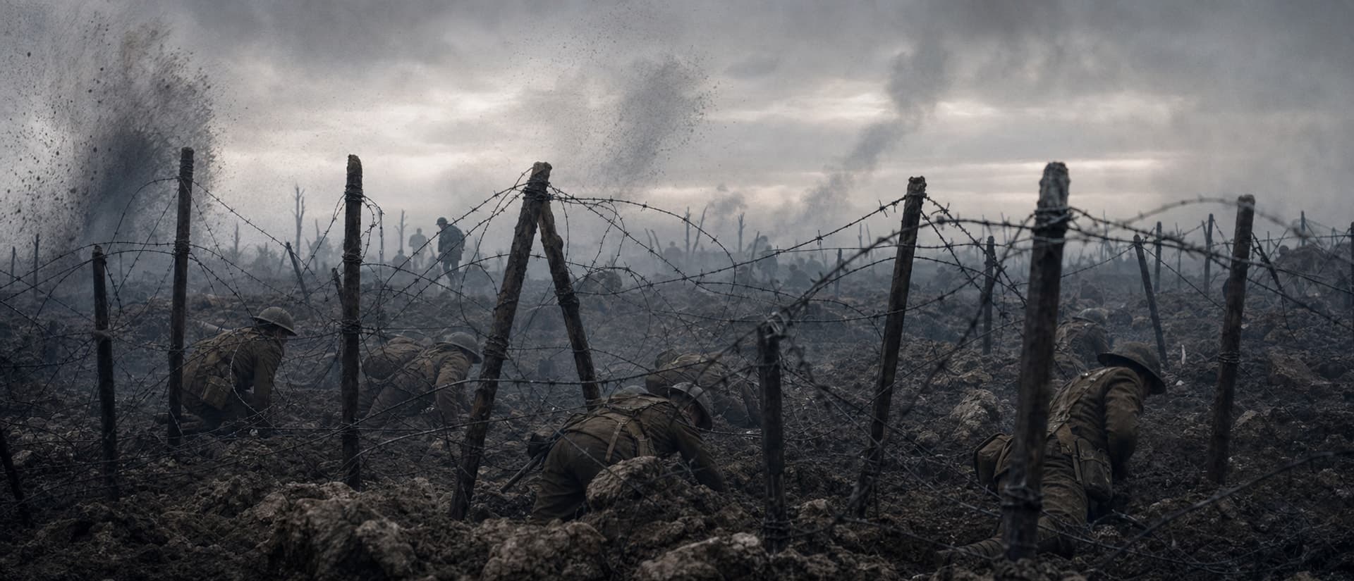 The bombardment had largely failed: the wire was uncut, the deep dugouts intact.
