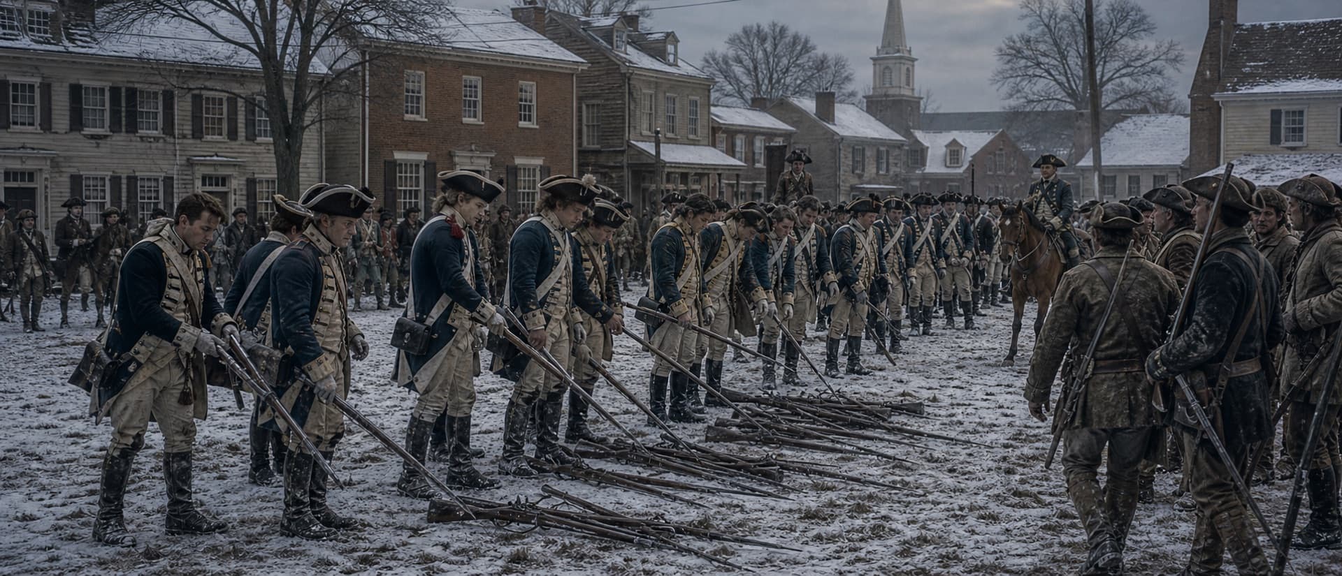 In under an hour, ~900 Hessians were captured. American combat losses were negligible — a stunning, near-bloodless victory.